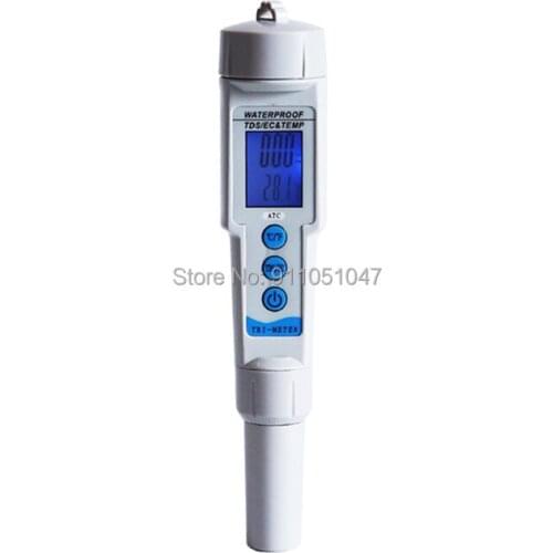 3 in 1 TDS EC TEMP Meter Tester Waterproof Filter Measuring Pen Type Drink Water Quality Purity Analyzer ATC for Aquarium Pool