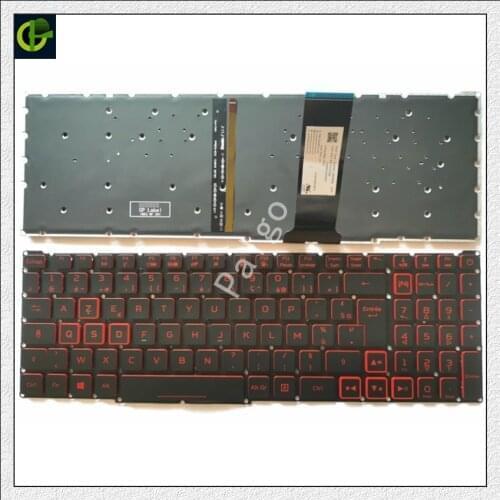 French Backlit Keyboard for Acer Nitro 5 AN515-54 AN515-55 AN515-43 Nitro 7 AN715 51 AN715-51 LG5P LG05P_N90BRL Belgian FR BE