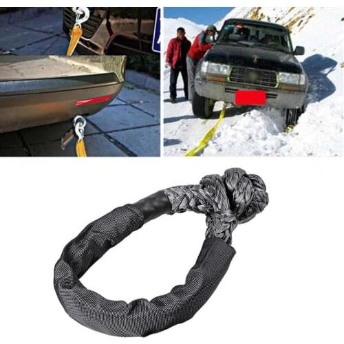 Gray Atv winch bracket, synthetic bracket for winch cable, soft handcuffs for off-road