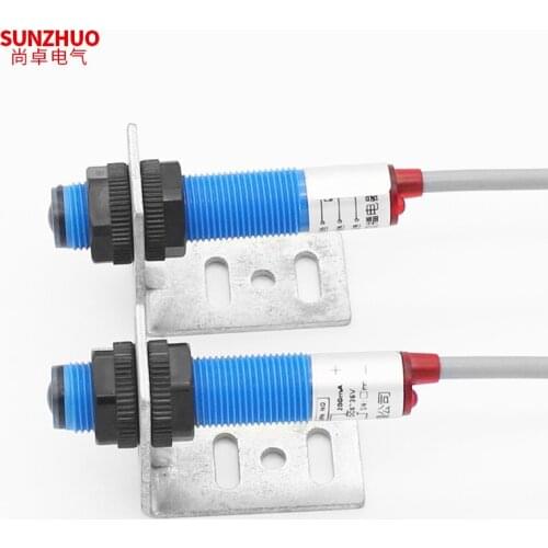 M12 Infrared Photoelectric Sensor Long-distance Sensor Switch E3F-2C1/L DC NPN Normally Open 24v