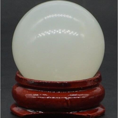 Natural Xiuyu Jade Stone Ball Mineral Quartz Sphere Hand Massage Crystal Ball Healing Feng Shui Home Decor Accessory 30mm