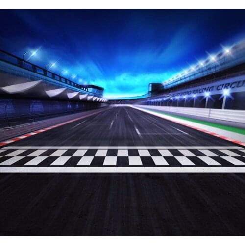 Racing circus Racing Road dark athletic track stage photo backdrop Vinyl cloth High quality Computer print party background