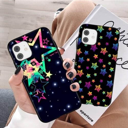 Ottwn Star Pattern Printed Silicone Phone Case For iPhone 11 12 Pro Max Mini X XR XS Max 7 8 Plus SE 2020 Soft TPU Back Cover