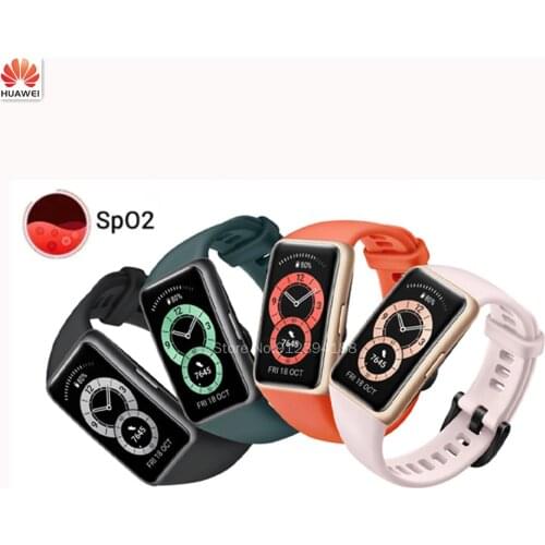 99% New Original Huawei Band 6 Smart Band 1.47 Inch AMOLED Blood Oxygen Sleep Monitor Heart Rate Tracker 2 Weeks Battery Life