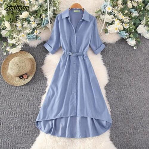 Smlinan Summer Dresses With Buttons