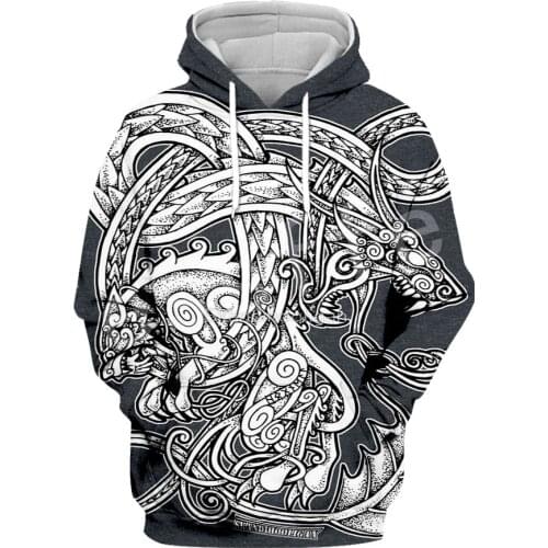 Tessffel Unisex Viking Tattoo Tracksuit New Fashion MenWomen HipHop 3DPrint Sweatshirts/Hoodie/Jacket Harajuku Casual s-2