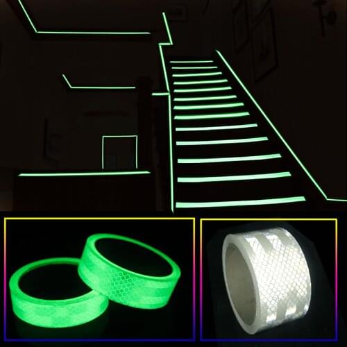 1Pcs Super Bright Luminous Tape Self-adhesive Glow Sticker Safety Warning Tape Car Bicycle Decoration