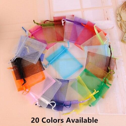 100pcs/lot Size 11*16cm Wedding Organza Bags Candy Bag Jewelry Cosmetics Packing Bag