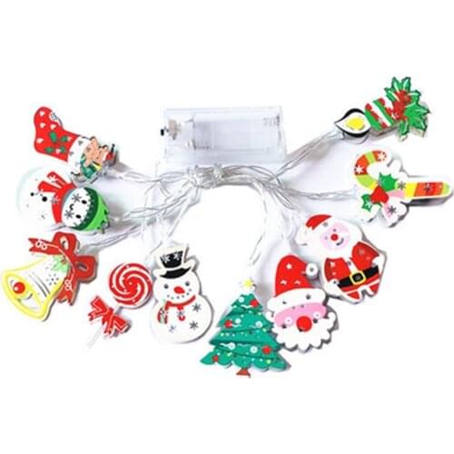 LED Light Merry Christmas Decorations For Home Christmas Tree Hanging Ornaments Garland Xmas New Year Gifts