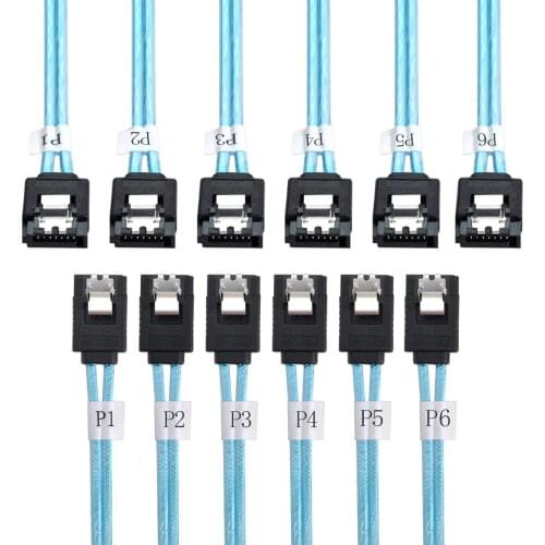 Chenyang Internal 6 SATA 7pin to 6 SATA 7pin Target SSD Hard Disk 6Gbps Data Server Raid Cable