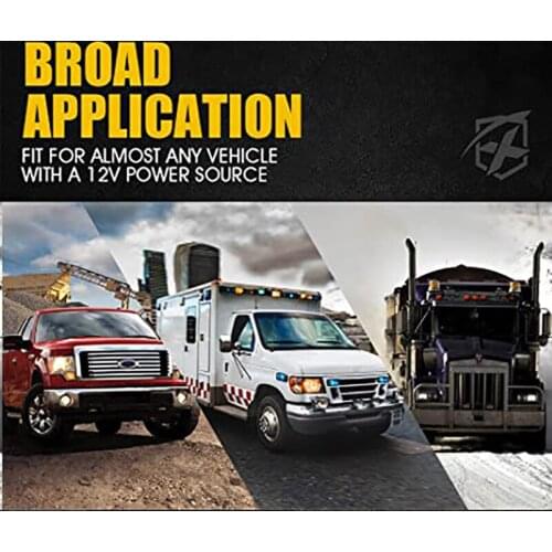 Amber/White 6 LED Emergency Strobe Lights Kit Surface Flush Mount Side Marker Grill Grille Hazard Warning Light Head 18 F