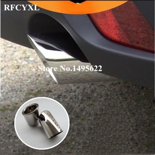 1Pair Stainless steel Auto Exhaust Muffler Tip For Mazda CX-5 cx 5 2012-2015 Modified Car Rear Tail Throat Liner Accessories