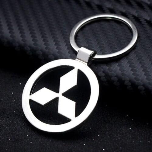 1PC Car Key Chain Metal Alloy Leather Keychain Key Rings For Mitsubishi ASX Lancer Pajero Outlander L200 EVO Lancer EX Pajero E