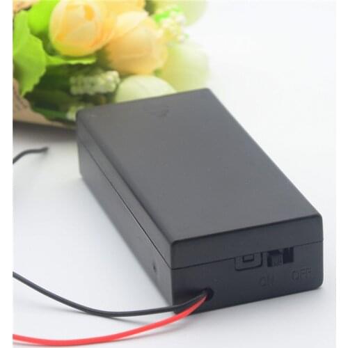 1PC 18650 Battery Holder Black Plastic Storage Case 3.7V for 2x18650 Batteries Holder Box Container with 2 Slots ON/OFF Switch