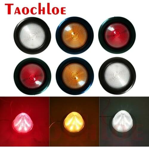 10Pcs 12V 24V Truck Side Lights LED Marker Lamps Trailer Lorry Turn Signals Bus Clearance Lights Amber Red White