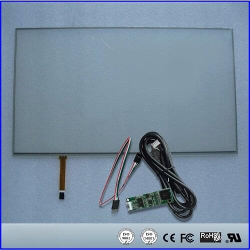 19inch 18.5 inch 424*245mm Resistive Touch Screen Panel 424mmx245mm 424mm*245mm + 4Wire USB Driver Control Board Kit