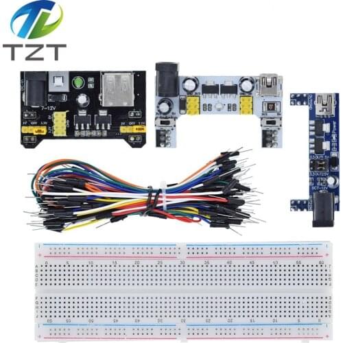 3.3V/5V MB102 Breadboard power module+MB-102 830 points Prototype Bread board for arduino kit +65 jumper wires wholesale