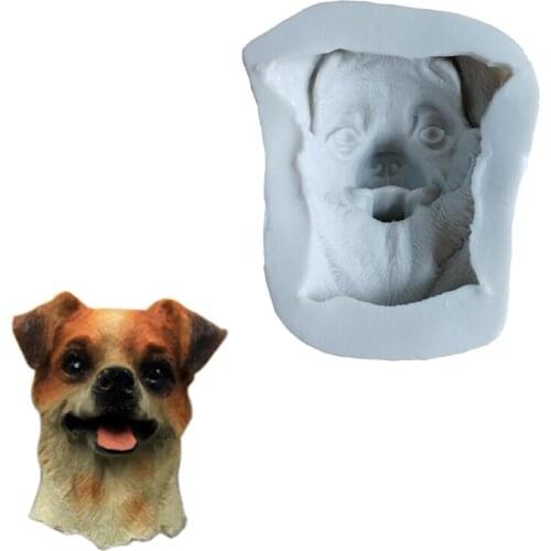 3D Jack Russell Terrier Silicone Soap Mold Cake Decorating Tools Resin Sugarcraft Gumpaste Chocolate Sugarcraft Mold M2382