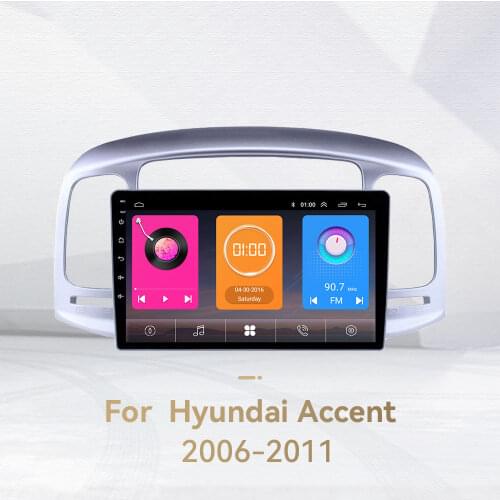 2 Din 9 Inch Android Car Multimedia Player for Hyundai Accent 2006-2011 GPS Navigation System Head Unit Stereo with Frame