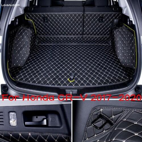 Car Leather Trunk Mat Boot Liner Tray Rear Trunk Cargo Mat Protective Pad For Honda CRV CR-V 2021 2017 2018 2019 2020