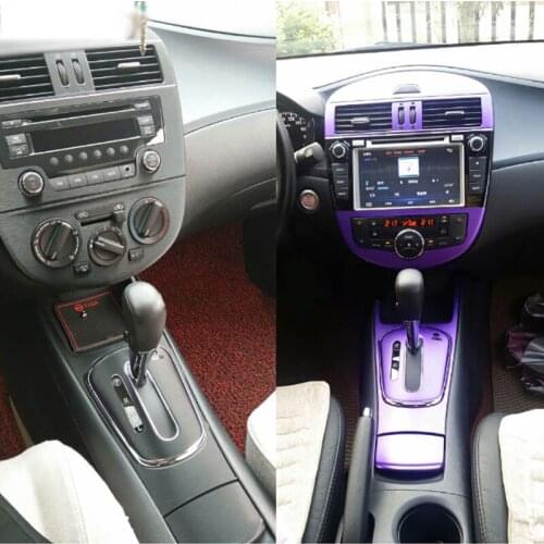 Car-Styling New Car Interior Center Console Color Change Carbon Fiber Molding Sticker Decals For Nissan Tiida 16-17