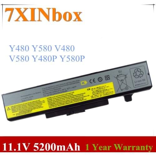 7XINbox 11.1V 5200mAh L11N6R01 L11N6Y01 L11P6R01 L11S6F01 L11S6Y01 Battery For Lenovo IdeaPad Y480 Y580 V480 V580 Y480P Y580P