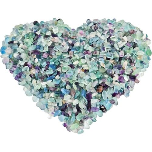5-7mm 460g Natural Fluorite Tumbled Stone Chips Crushed Pieces Irregular Stones Beads Jewelry Accessory For Making Decoration