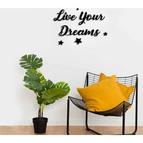 Live Yours Dreams Wall Room Home Accessory Wooden Table 50x34cm