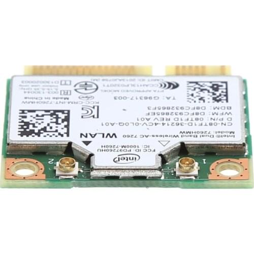 Dual Band Bluetooth 4.0 Wireless Mini PCI-E Card For Intel 7260 AC DELL 7260HMW R9JB