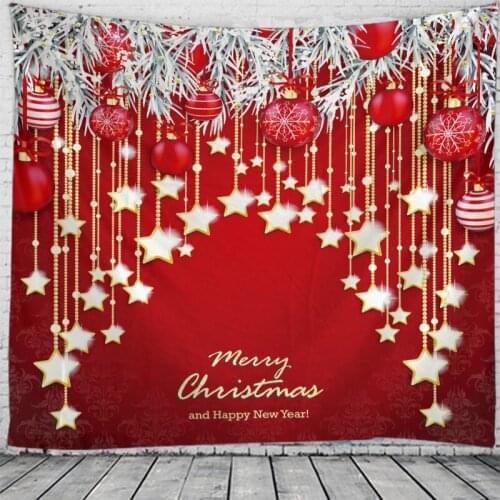 Christmas Claus Holiday Party Wall Tapestry Art Decor Blanket Hanging Bedroom Dorm Decoration Christmas Tree Gift Fireplace