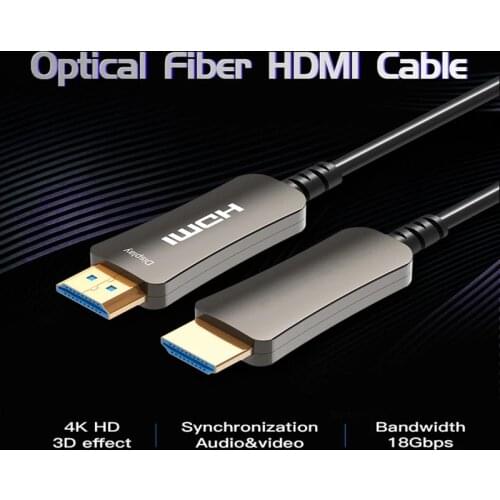 HDMI Optical Cable Fiber HDMI 2.0 Cable 4K 60HZ 3D 5m 10m 15m 20m 30m 40m 50m 100m for HD TV LCD Laptop PS4 Projector Computer