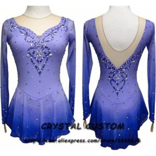 Crystal Custom Ice Figure Skating Dresses For Girls New Brand Ice Skating Dresses For Competition DR4507