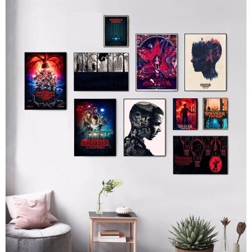 Stranger Things Movie Canvas Art Print Painting Poster Wall Pictures For Living Room Home Decoration Wall Decor No Frame