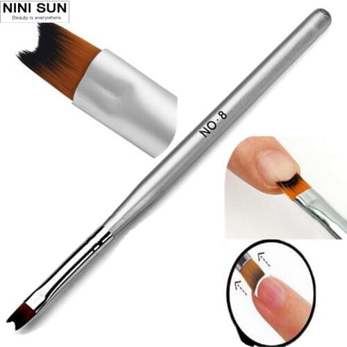 5Pcs Nylon French Nail Art Pen Brush for UV Gel Polish Nail Art Painting Drawing French Tips Manicure Pen Brush Nail Art Tools