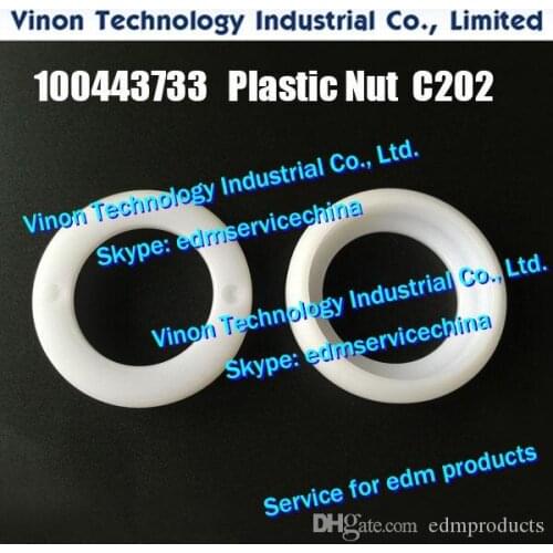 2pc 100443733 Plastic Nut Ø45x1.5x11H C202 Lower for ROBOFIL 310,500,510. 443.733,100443733,421.290,421.291,421.292,444.727,445