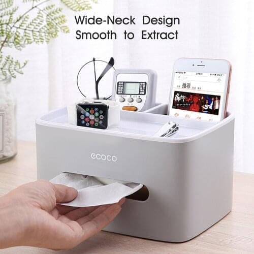 Tissue Box Portable Napkin Holder Dispenser Table Storage Box Makeup Organizer with Removable Jewelry Tray