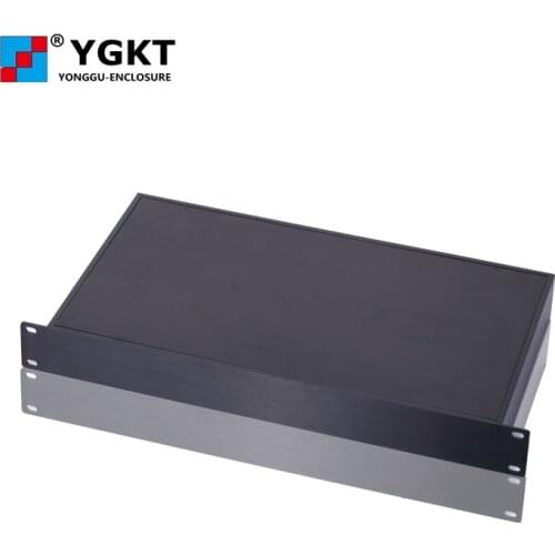 Rack mount 1U chassis black box terminals for wire enclosure full aluminum heat sink housing 482*44.5*250mm