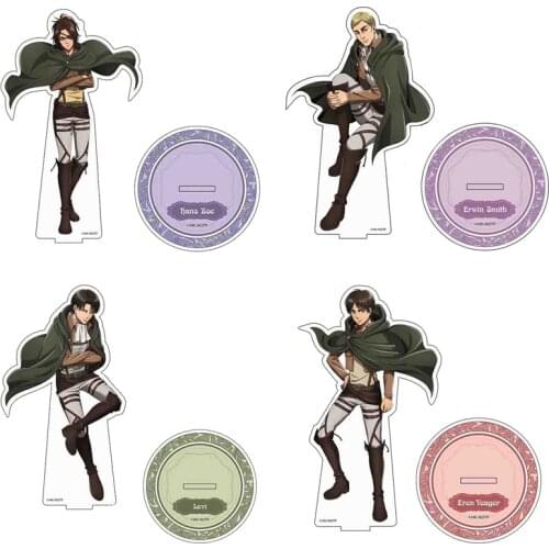 Hot Anime Attack on Titan Erwin Smith Acrylic Stand Display Model Plate Birthday Cake Decor Toy Cosplay Student Xmas Gift