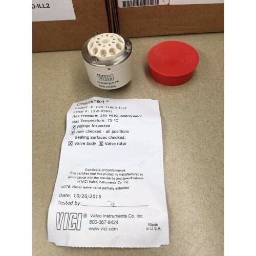 For VICI Valco Multi Position Valve Head Cheminert C25 3180D ILL2 Multi Port Valve 10 Position