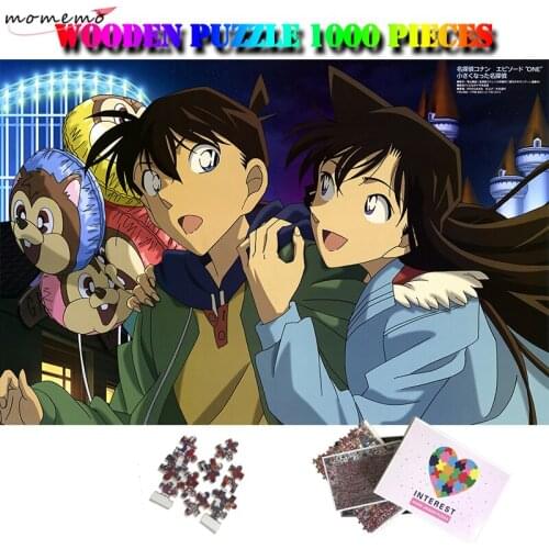 MOMEMO Detective Conan Anime Pattern 1000 Pieces Puzzle Cartoon Jigsaw Puzzle for Adults Wooden Puzzle 1000 Piece Toys for Kids