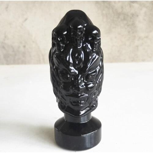 Natural obsidian crystal skull Hand Carved black obsidian quartz cranium Reiki Healing love Gift 1pcs