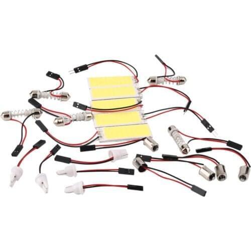 New 3W COB 18 LED Car Panel T10 ba9s Festoon Dome Adapter w5w c5w led car bulbs interior Lights Source parking 12V Lamp 020 hot