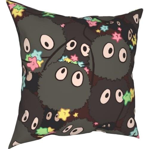 Adorable Balls Hayao Miyazaki Totoro Pillowcase Printing Polyester Cushion Cover Decor Pillow Case Cover Home Wholesale 18