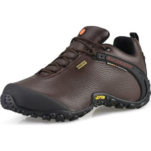 Outdoor Camping Waterproof Hiking Shoes Men Leather Sports Shoe Travel Leisure Walking Men Shoes Hiking Boots Hunting Shoes