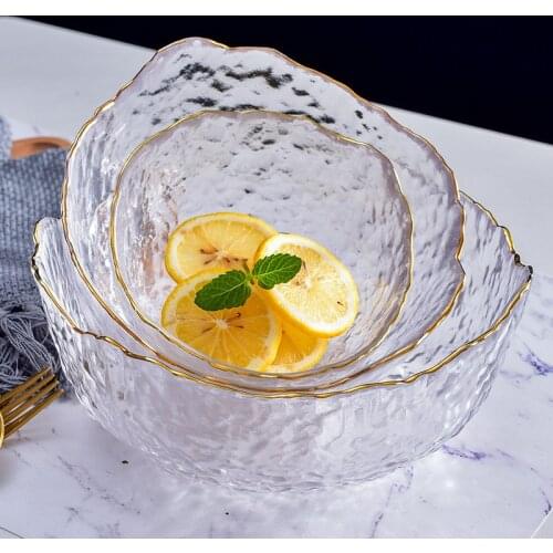 Irregular Phnom Creative Salad Bowl Fruit Vegetables Plate Food Tableware Transparent Household Dinner Kitchen Dessert Bowl