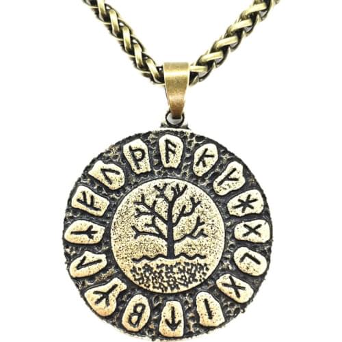Nordic Faith Yggdrasil World Tree Of Life Wicca Pendant Viking Runes Jewelry Dragon Soul Amulet And Talisman Pendants Necklaces