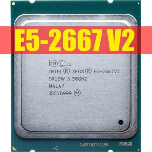 Intel Xeon E5 2667 v2 3.3Ghz 8Core 16Threads 25MB Cache SR19W 130W Processor LGA 2011 CPU