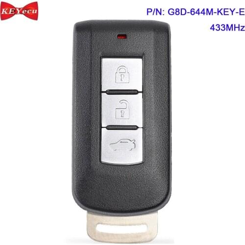 KEYECU for Mitsubishi ASX Lancer Outlander 2012 2013 2014 2015 2016 17 18 Remote Key Fob G8D-644M-KEY-E 433MHz PCF7952 ID46 Chip