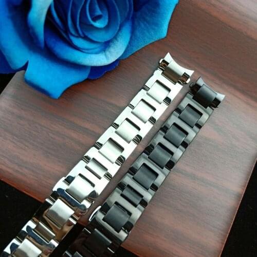 Premium 20mm 22mm Steel Watch Band Strap Stainless Steel Watchband Bracelet with Hollow arc interface
