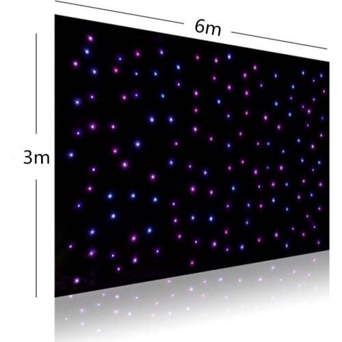 Stage background 3Mx6M LED Star Curtain RGBW/RGB Colored LED Stage Backdrop LED Star Cloth for Wedding Decoration